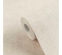 Papier Peint Uni Avec Une Douce Texture Lin - Gris, Blanc
