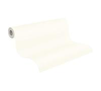 Papier Peint Uni Hygge Papier peint intissé - 10,05m x 0,53m - Blanc Fabriqué en Allemagne par Livingwalls 363791 36379-1
