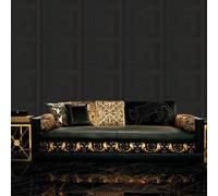 Versace Wallpaper Papier Peint Uni Greek Papier peint intissé 10.05 m x 0.70 m Noir Made in Germany 935234 93523-4