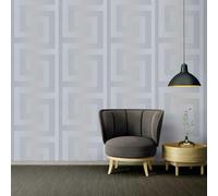 A.S. Création Papier peint Versace Uni Greek Argent 10.05 m x 0.70 m Made in Germany 935235 93523-5