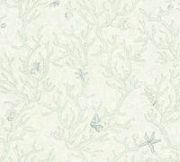 Papier peint Versace Papier Peint Design Les Etoiles de la Mer Papier peint intissé 10.05 m x 0.70 m Vert Argent Made in Germany 344962 34496-2