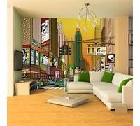 Papier peint Ville animée NY-Taille L 250 x H 193 cm Imprimé