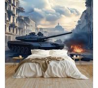 Papier Peint Ville Antique Européenne Moderne Réservoir Panoramique Peinture Murale Interieur 250x175 cm pour Salon Chambre à Coucher D'Enfant Maison Décoration Murale, Gris