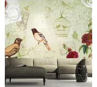 Papier Peint "Vintage Birds" 210 x 300 cm
