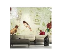 Papier peint Vintage birds-Taille L 250 x H 175 cm