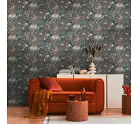 Livingwalls MICHALSKY 399792 Papier peint intissé Motif floral Noir/gris/bleu