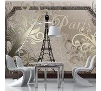 Papier peint Vintage Paris gold-Taille L 100 x H 70 cm Imprimé