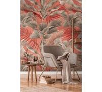 Papier peint vinyle grainé sur intissé jungle Bali L.880 x l. 53 cm taupe, rose As Creation