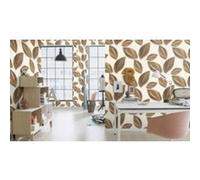 Papier peint vinyle intissé feuillage Alamy beige, marron L.1005 x l.53cm Rasch