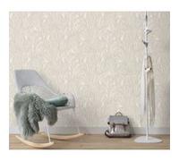 Papier peint vinyle intissé feuilles beige L.1005 x l.53cm, Erismann Zanzibar