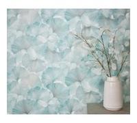 Papier peint vinyle intissé feuilles de ginko bleu L.1005 x l.53cm, Erismann Ginko dream