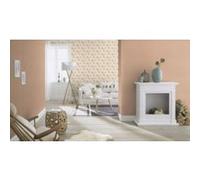 Papier peint vinyle intissé grainé feuilles de chaume beige, jaune L.1005 x l.53cm Rasch