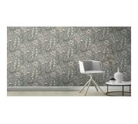 Papier peint vinyle intissé grainé fleuri Jade L.1005 x l.53cm Rasch