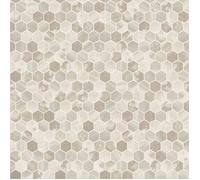 Papier peint vinyle soufflé carrelage Hexara Crème Holden 89400