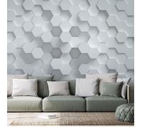 Papier peint vinyle sur intissé - A.S. CREATION - Panoramique The Wall - Géométrique - Blanc - Gris