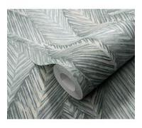 Papier peint vinyle sur intissé feuille palmier Retreat celadon vert L.1005 x l.53cm Erismann