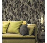 Papier peint vinyle sur intissé - Gold Chic - Motif triangle decoweb.com - Rouleau(x)