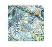 Papier peint vinyle sur intissé - Néo Jungle - Feuilles exotiques bleues - Rouleau(x)