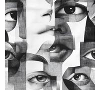 Papier peint Visage Humain Yeux épais mat 44x1000 cm à décoller et à coller Abstrait Moderne papier de contact autocollant en plastique avec dos adhésif couverture de plan de travail table