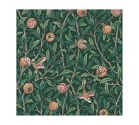 Papier peint William Morris Bird & Pomegranate Deep Green 1005x52cm Vert