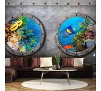 Papier peint Window to the underwater world-Taille L 200 x H 140 cm Imprimé