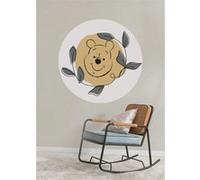 Papier Peint - Winnie Pooh Garland 125x125cm - Rond - Intissé - Adhésif, Multicolors