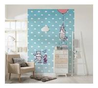Papier Peint - Winnie Pooh Piglet 184x254cm - Papier, Bleu G