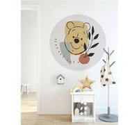 Papier Peint - Winnie the Pooh Smile 125x125cm - Rond - Intissé - Adhésif, Multicolors G