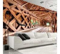 Papier peint Wooden Bridge-Taille L 200 x H 140 cm Imprimé G