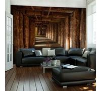 Papier peint Wooden passage-Taille L 300 x H 231 cm Imprimé G