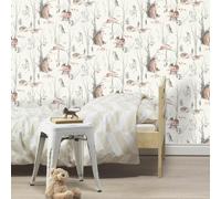 Papier Peint Woodland Animaux De La Forêt Chambre D'Enfant Rasch 300048 Neutre