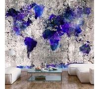 papier peint - world map: ink blots - artgeist - 150x105 G