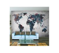 Papier peint World map on the wall 2-Taille L 200 x H 154 cm