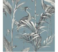 Papier peint - World of Wallpaper - Azzurra - Bleu - Floral et végétal - 10 m x 53 cm