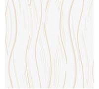 Papier peint - World of Wallpaper - Shimmer Wave - Beige Naturel / Or - Motif géométrique - Finition texturée