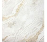 Papier peint - World of Wallpaper - WOW085 - Vinyle épais - Crème/Or - Résistant et texturé