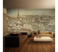 Papier peint XXL Au revoir Paris-Taille L 550 x H 270 cm Imprimé