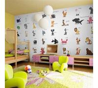 Papier peint XXL Learning by playing (animals)-Taille L 550 x H 270 cm Imprimé