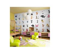 Papier peint XXL Learning by playing (animals)-Taille L 550 x H 270 cm Imprimé