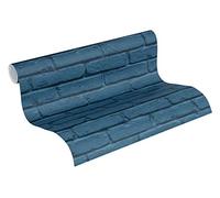 Papier Peints Effet Brique Attractive intissé 10.05 m x 0.53 m Bleu Fabriqué en Allemagne A.S. Création 358561 35856-1