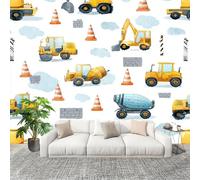 Papier Peints Geant Panoramique, Animation Camions Excavatrices Personnalisé 3D, Pour Salon Chambre D'Enfant Murale Papier Peint Plaisir Enfantin Maison Décoration Intérieure 400x280 cm