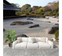 Papier Peints Geant Panoramique, Un Paisible Jardin Japonais De Style Zen Personnalisé 3D, Pour Salon Chambre D'Enfant Murale Papier Peint Paysage Naturel Maison Décoration Intérieure 250x175 cm