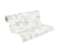Papier Peints Jungle Cuba intissé 10.05 m x 0.53 m Beige Gris Fabriqué en Allemagne A.S. Création 380211 38021-1