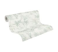 Papier Peints Jungle Cuba intissé 10.05 m x 0.53 m Gris Vert Fabriqué en Allemagne A.S. Création 380212 38021-2