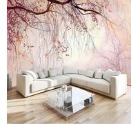 Papier Peints Panoramique Romantique Aquarelle Halloween Plantes, Poster Mural Personnalisé 3D, Rose Papier peint photo en non-tissé Salon Chambre D'Enfant Décoration Murale 200 x 140 cm