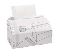 Papier pense-bête avec, Warm cloud white HORIZONTAL LINE | Papier autocollant avec cutter intégré pour la planification de la journalisation, bloc-notes adhésif