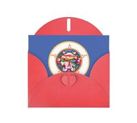 Papier perlé avec boucle d'amour et drapeau de l'État du Minnesota, cadeaux pour cartes d'anniversaire avec feuille d'accessoires, carte de notes, enveloppe