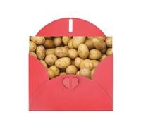 Papier perlé avec boucle d'amour pour pommes de terre de jardin, cadeaux pour cartes d'anniversaire avec feuille d'accessoires, carte de notes, enveloppe