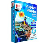 Papier Photo 10 X 15 Cm Brillant - Eco Pack 80 Feuilles Papier Photo Brillant, Format A6, 200G/M², Séchage Rapide, Impressions Jusqu'À 9600 Dpi, Compatible Imprimantes Jet D'Encre - Blanc 5375