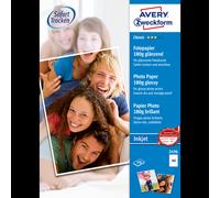Papier photo Avery 2496 A4 180g/m² finition brillante jet d'encre blanc boîte de 100 feuilles